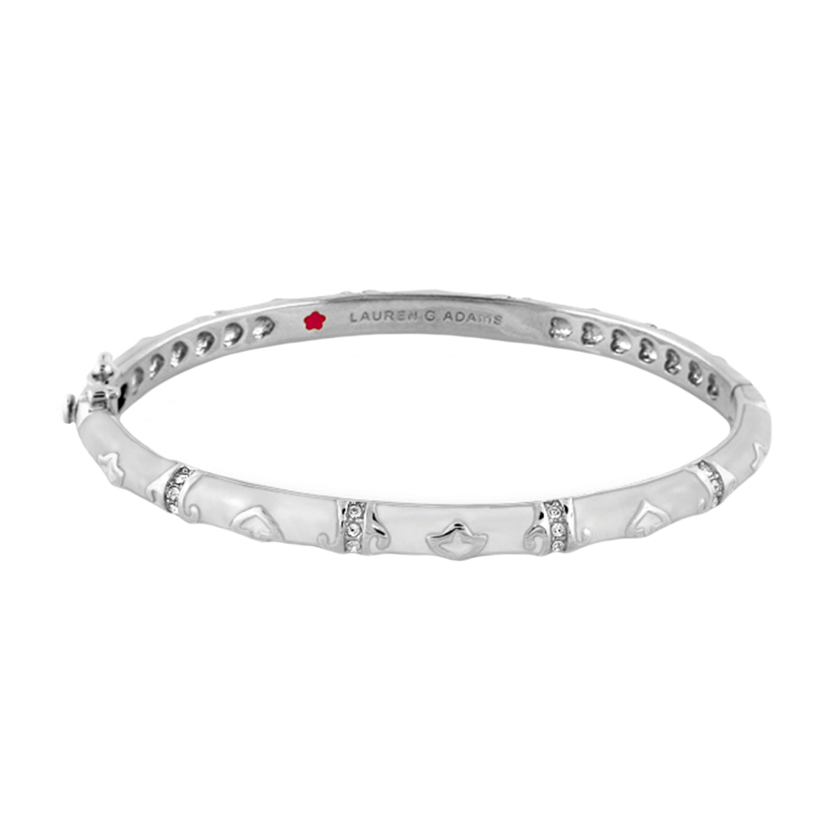 Stackable Fiesta Bangle by Lauren G Adams, silver-tone bracelet with crystal accents on Tampa Home & Garden Store