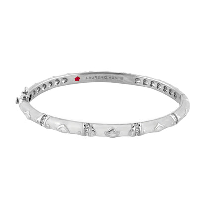 Stackable Fiesta Bangle by Lauren G Adams, silver-tone bracelet with crystal accents on Tampa Home & Garden Store