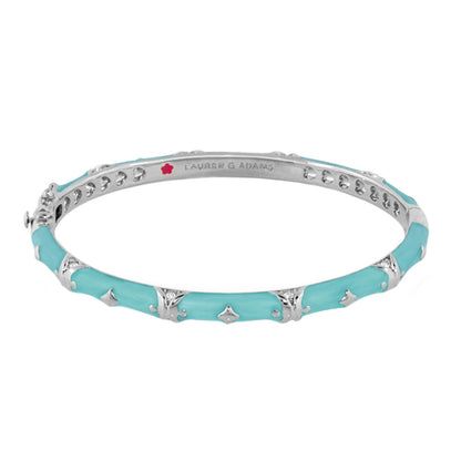 Stackable Fiesta Bangle — Stud Station bracelet in turquoise enamel by Lauren G Adams on Tampa Home & Garden Store