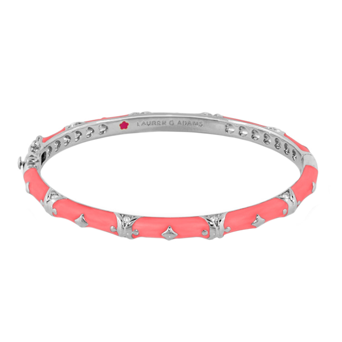 Stackable Fiesta Bangle Stud Station coral enamel bracelet by Lauren G Adams on Tampa Home & Garden Store