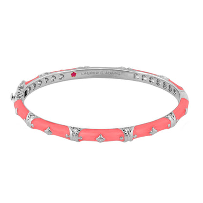Stackable Fiesta Bangle Stud Station coral enamel bracelet by Lauren G Adams on Tampa Home & Garden Store