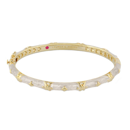 Stackable Fiesta Bangle Stud Station twotone bracelet with white marbled segments Lauren G Adams on Tampa Home & Garden Store