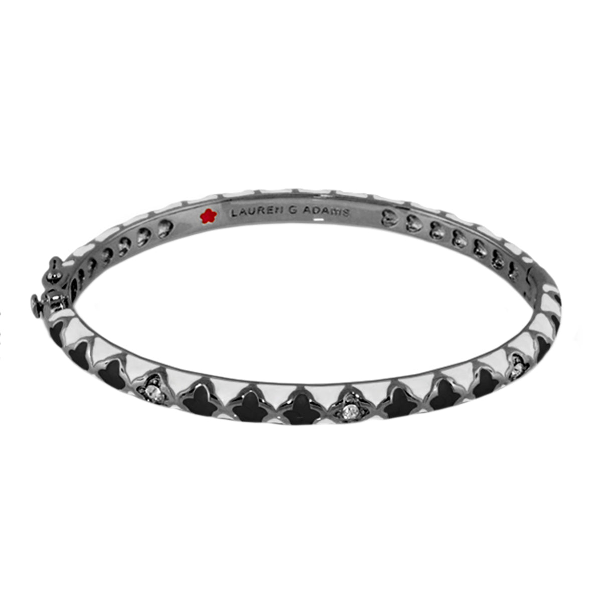 Stackable Fiesta Bangle — Triangle & Pavé by Lauren G Adams, silver-toned bracelet on Tampa Home & Garden Store