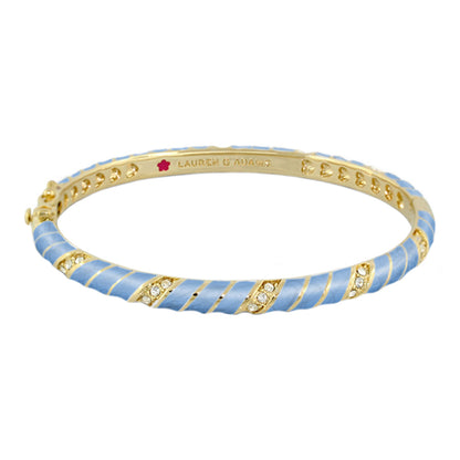 Stackable Fiesta Stripes Bangle in gold-tone with enamel stripes and crystals, Lauren G Adams on Tampa Home & Garden Store