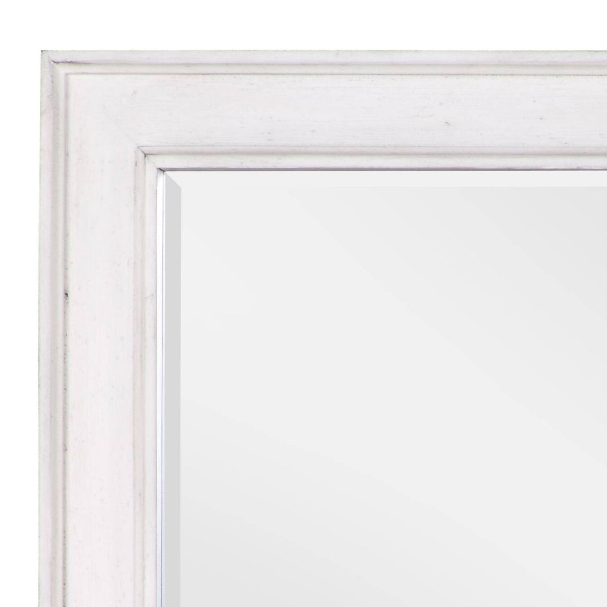 Weathered Mirror with Beveled Edge - White by HouseOfZazla on Tampa Home & Garden Store