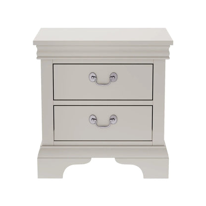 Nightstand With Two Drawers Classic Design