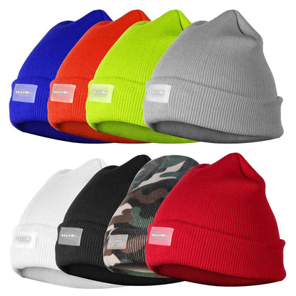 GemGear unisex 5 LED knitted beanie headlamp, 8-pack color assortment (blue/orange/neon green/gray/white/black/camo/red) on Tampa Home & Garden Store