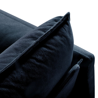 Modular sectional sofa navy blue velvet cushions by HouseOfZazla on Tampa Home & Garden Store