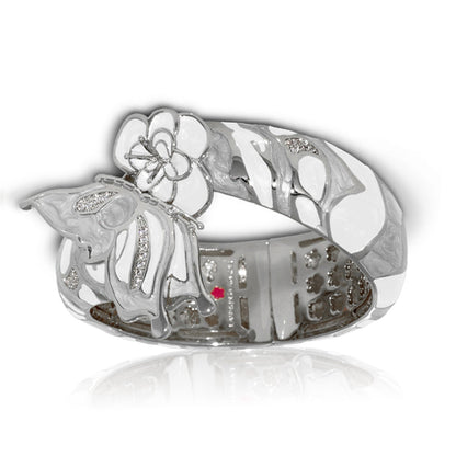 Butterfly Bangle bracelet in silver-tone with crystal accents by Lauren G Adams on Tampa Home & Garden Store