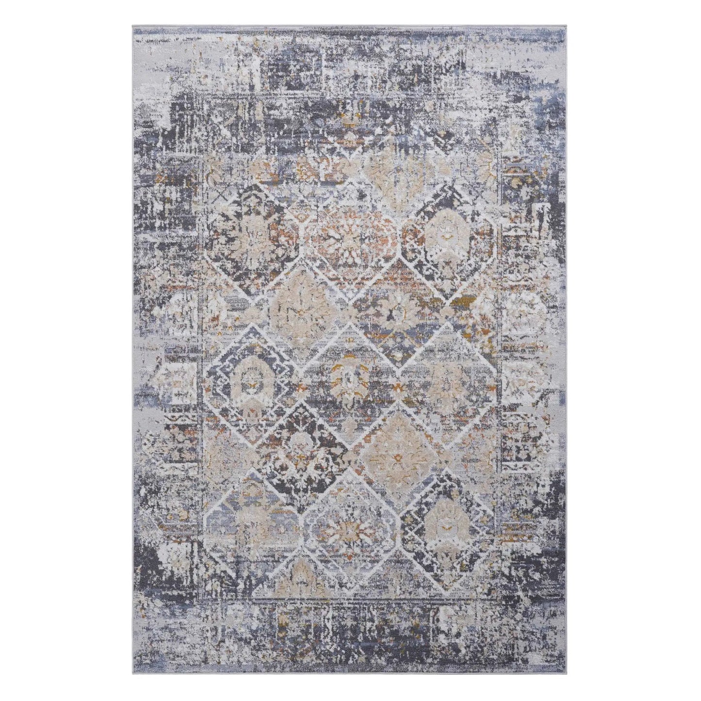 Payas Traditional Area Rug with distressed motif in gray-blue beige by Unique Piece Furniture on Tampa Home & Garden Store