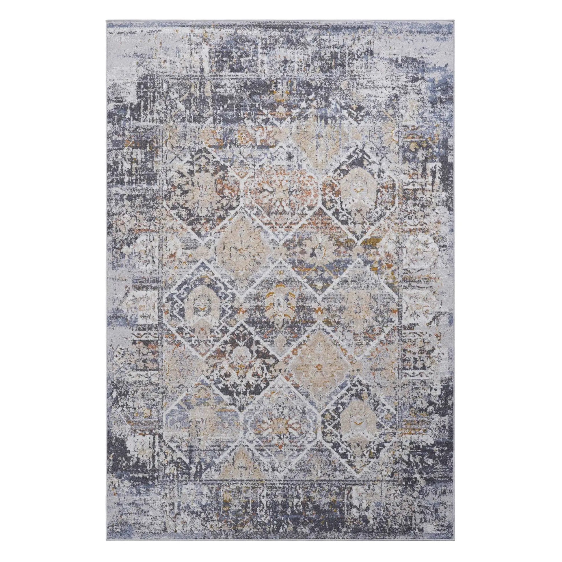 Payas Traditional Area Rug with distressed motif in gray-blue beige by Unique Piece Furniture on Tampa Home & Garden Store