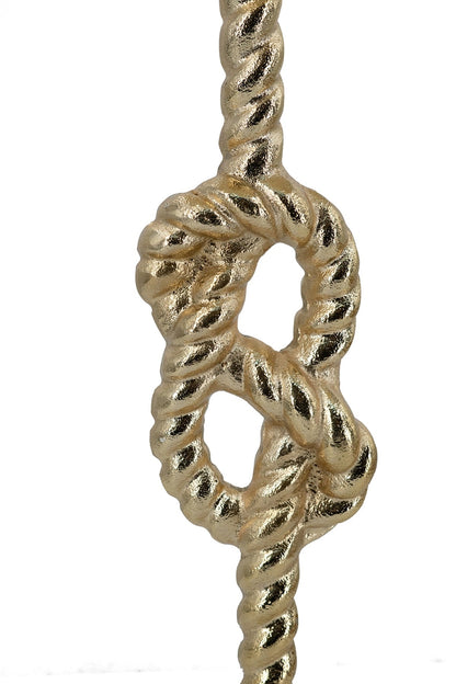 Gold rope knot end table leg design by HouseOfZazla in gold metallic finish on Tampa Home & Garden Store