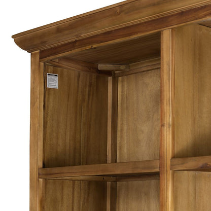 French Country Acacia Bookcase with ample storage in warm wood finish by HouseOfZazla on Tampa Home & Garden Store