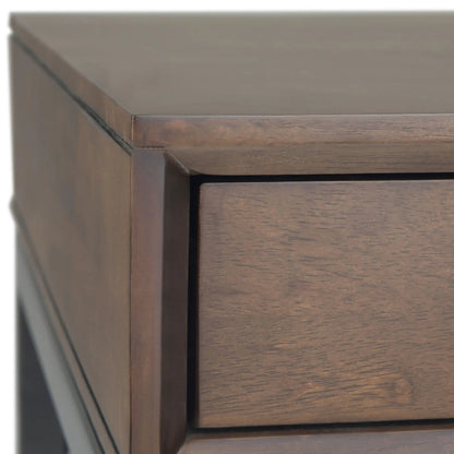 Banting mid-century wide desk handcrafted by Unique Piece Furniture in dark walnut on Tampa Home & Garden Store