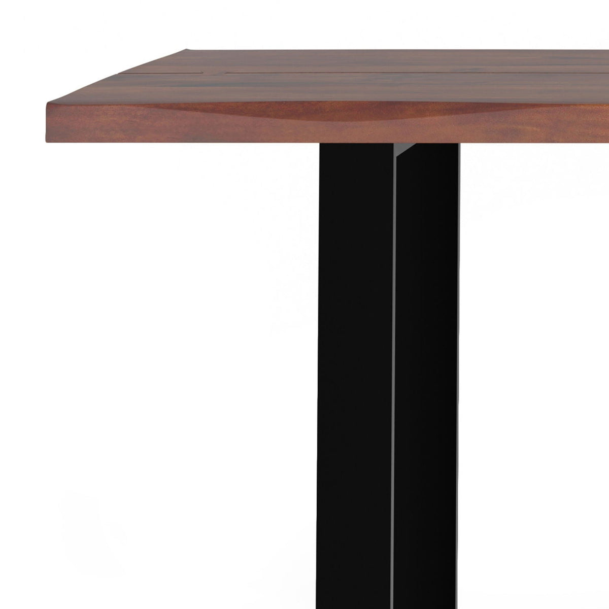 Solid acacia wood dining table with iron legs by HouseOfZazla on Tampa Home & Garden Store