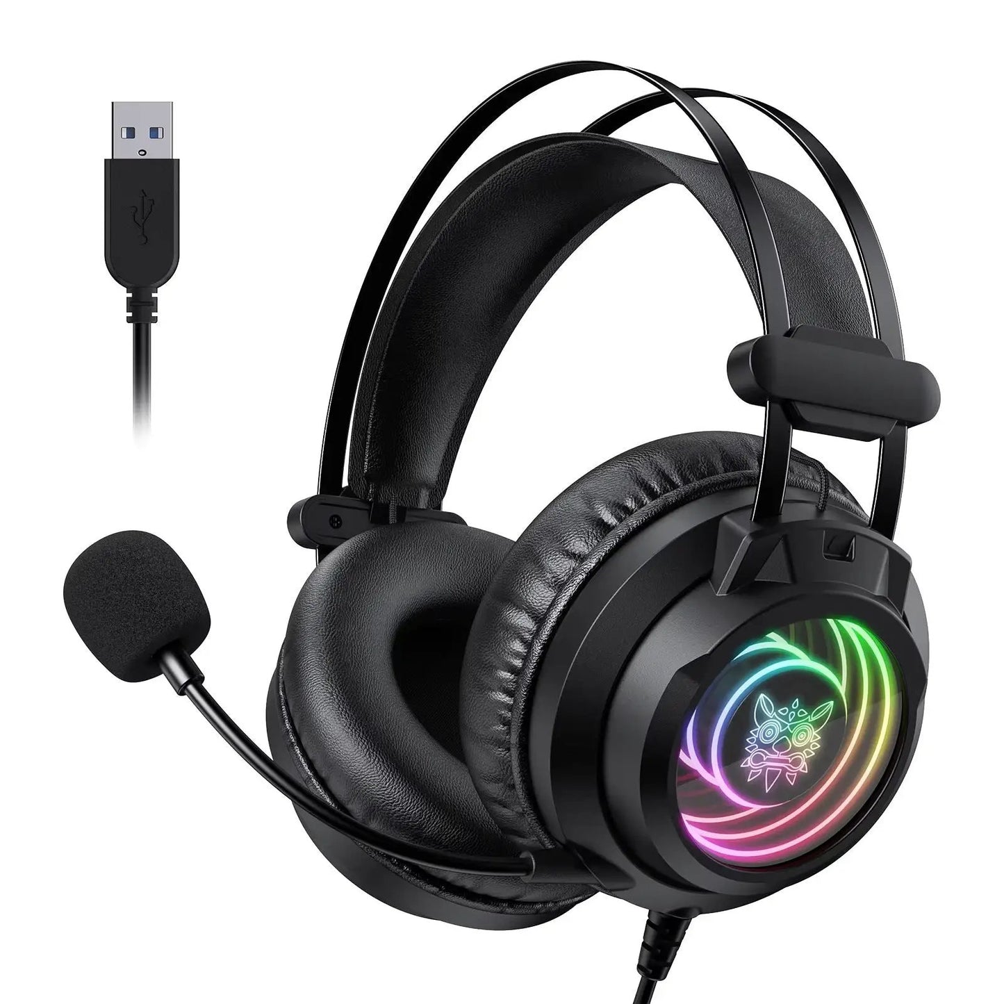 Headphones Laptop Gaming Infinite Surround RGB headset with USB connector by FLIPSTYLEZLLC on Tampa Home & Garden Store