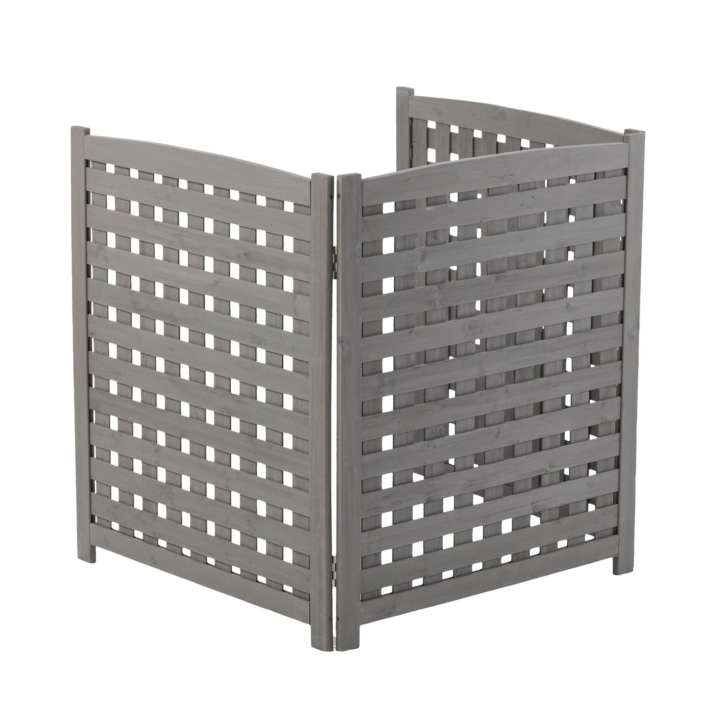 Three Wooden Fences and Outdoor AC Privacy