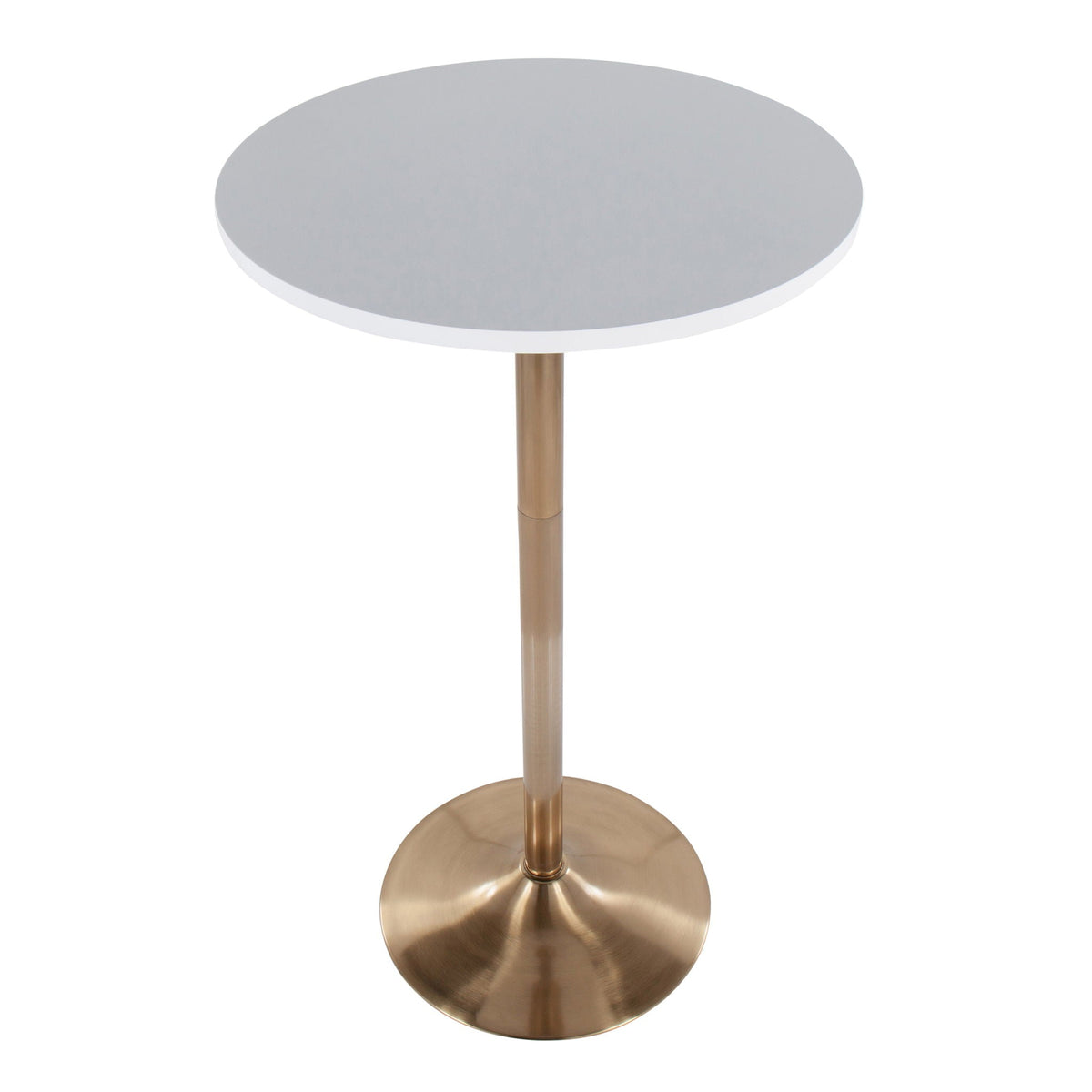 Pebble adjustable-height table with wood top and bronze base by HouseOfZazla on Tampa Home & Garden Store