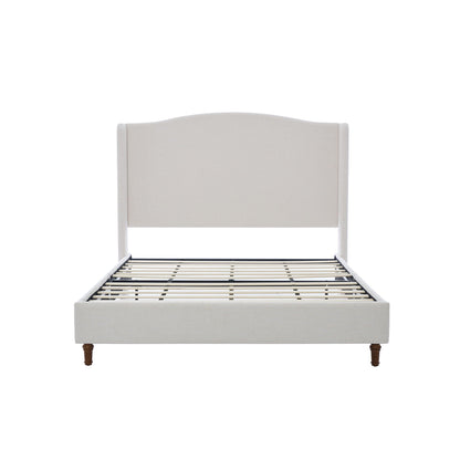 the Hannah Upholstered Wingback and King Bed