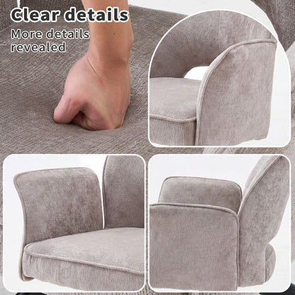 Gray Swivel Dining Chairs With a Soft Cushion Set