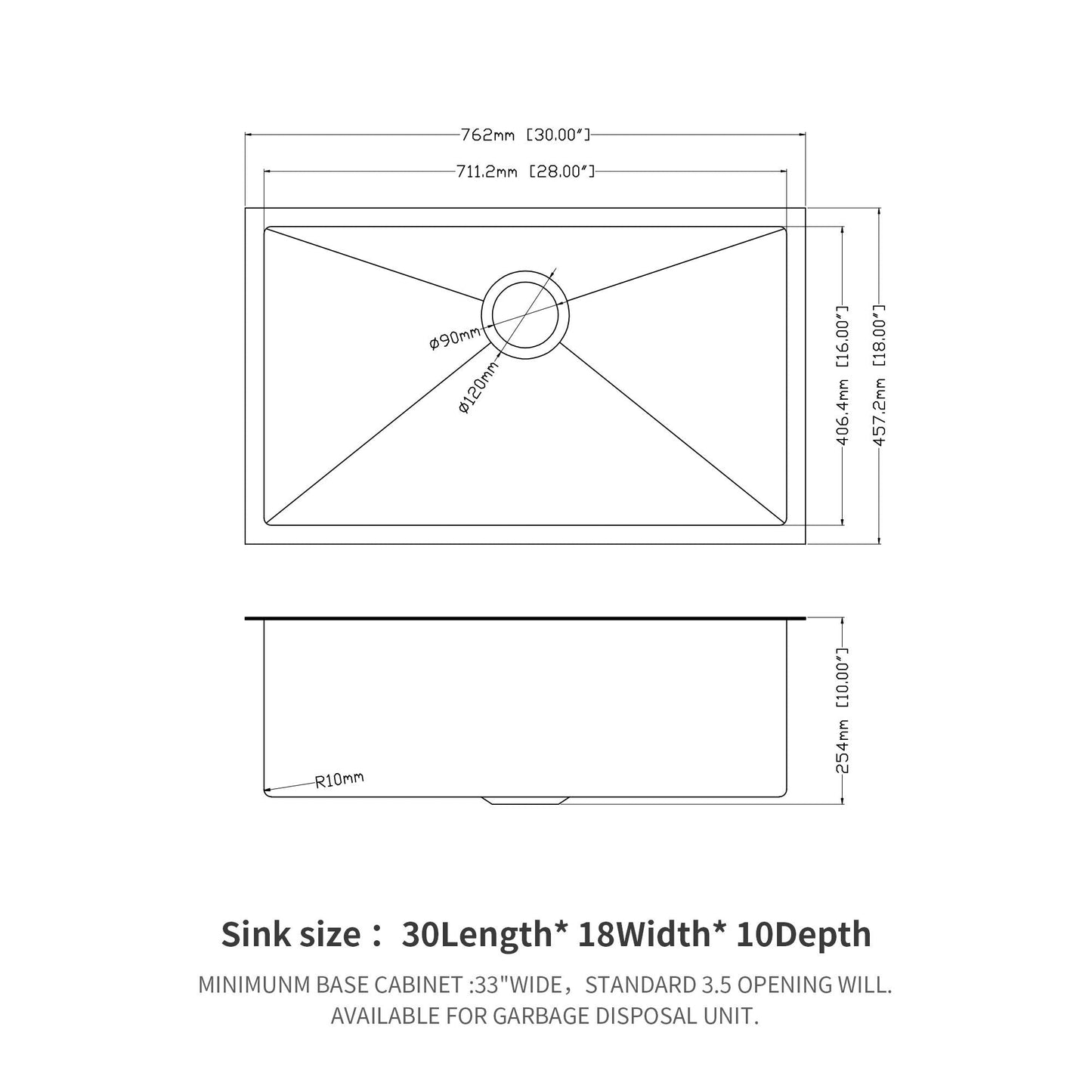 Undermount Kitchen Sink And Deep Single Bowl