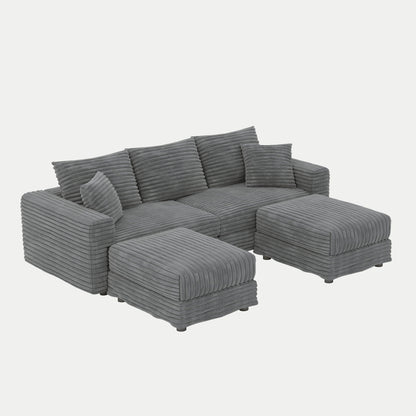 Convertible Sofa With Deep Seat and Pillows