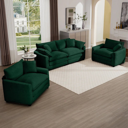Elegant Sectional Sofa Set with Deep Seats
