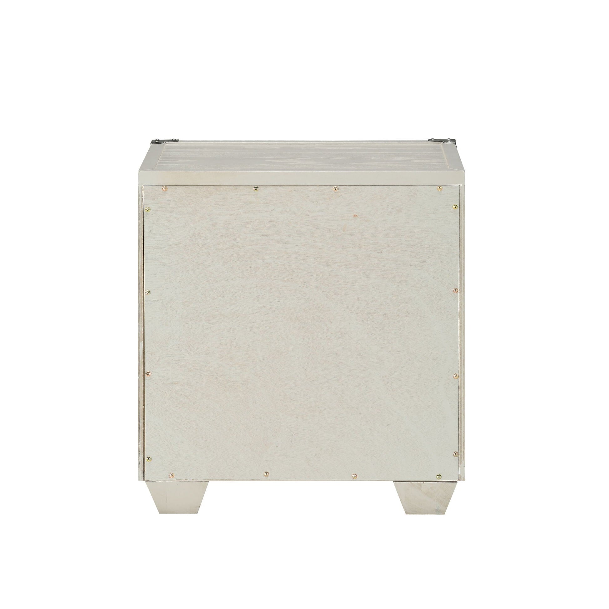 Orchest Gray Nightstand accent chest in pale gray with metal hardware and short angled legs on Tampa Home & Garden Store