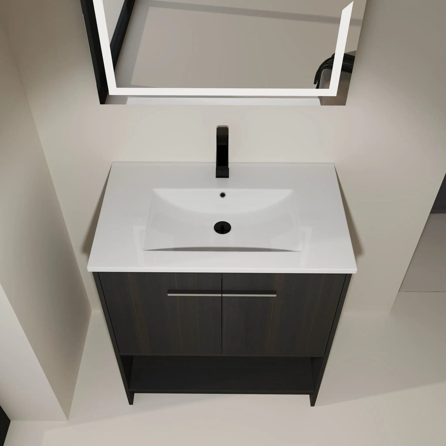 Modern Bathroom Vanity with Ceramic Sink