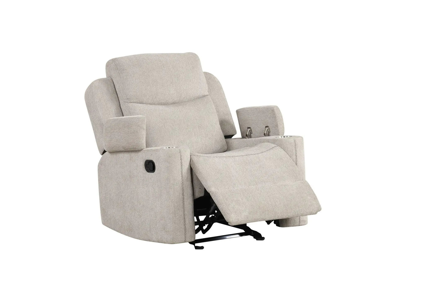 Galya motion glider recliner in light gray fabric by Unique Piece Furniture on Tampa Home & Garden Store