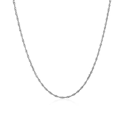 14k white gold Singapore chain necklace 1.0mm Bids.com on Tampa Home & Garden Store