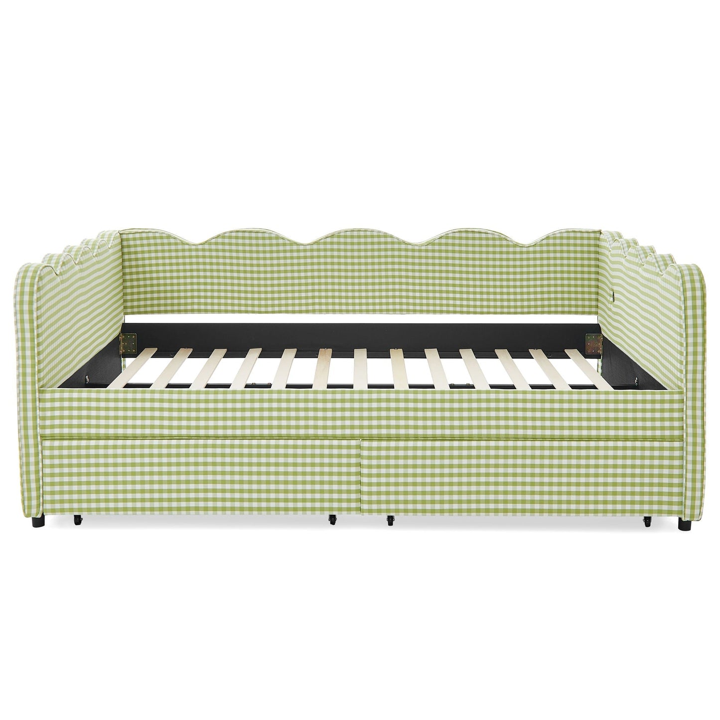 Gingham Daybed With Usb Port And The Wave Shape