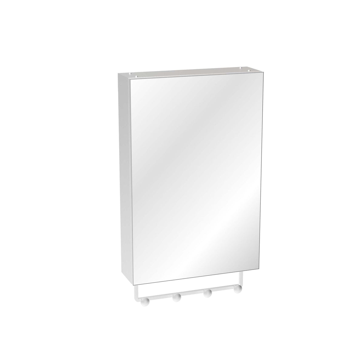 Silver medicine cabinet with mirrored door and adjustable shelves wall-mounted on Tampa Home & Garden Store