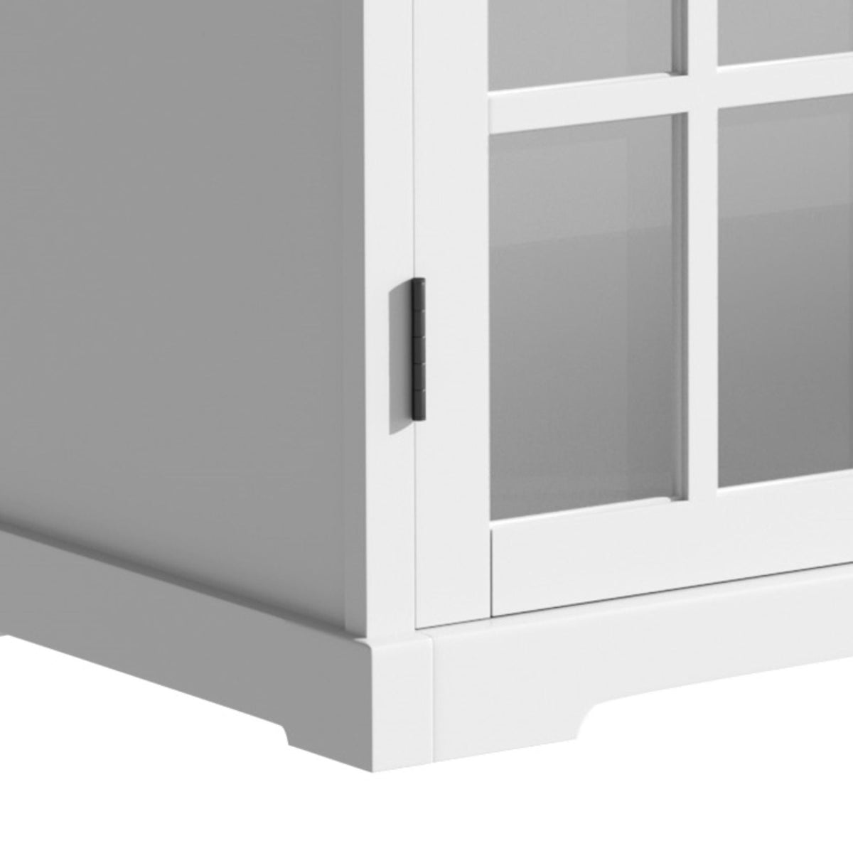 Modern white bathroom vanity with tempered blurred glass doors and bottom drawer, HouseOfZazla on Tampa Home & Garden Store