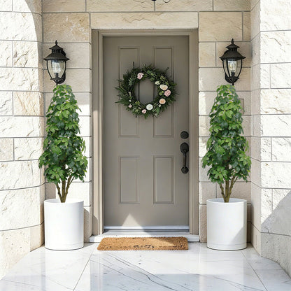 Indoor Faux Tree With Green Leaves And Large Size