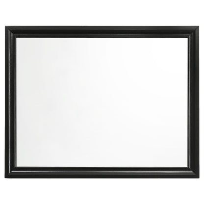 Annie 4 Piece Bedroom Set black framed mirror HouseOfZazla on Tampa Home & Garden Store
