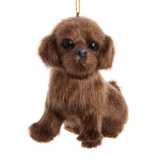 Furry Dog Ornament - Brown Labrador - Tampa Home & Garden Store