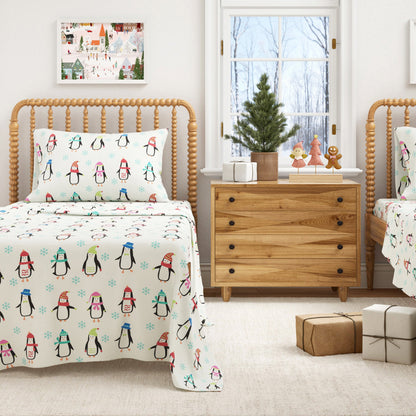 Classic Turkish Cotton Flannel Sheet and Pillow