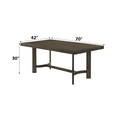 Farren Weathered Oak Dining Table by HouseOfZazla, 70in L x 42in W x 30in H on Tampa Home & Garden Store