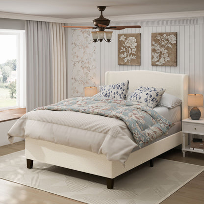 Sturdy Platform Bed Frame and a Padded Headboard