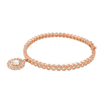 Classic Charm Bangle by Lauren G Adams with crystal-accented links pendant on Tampa Home & Garden Store