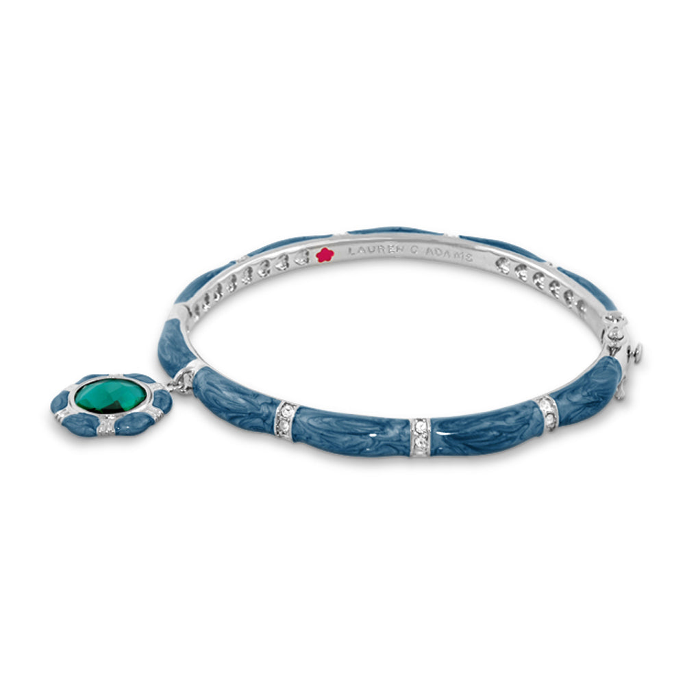 Prince Charming Bangle Octagon Charm bracelet blue bangle green gemstone Lauren G Adams on Tampa Home & Garden Store