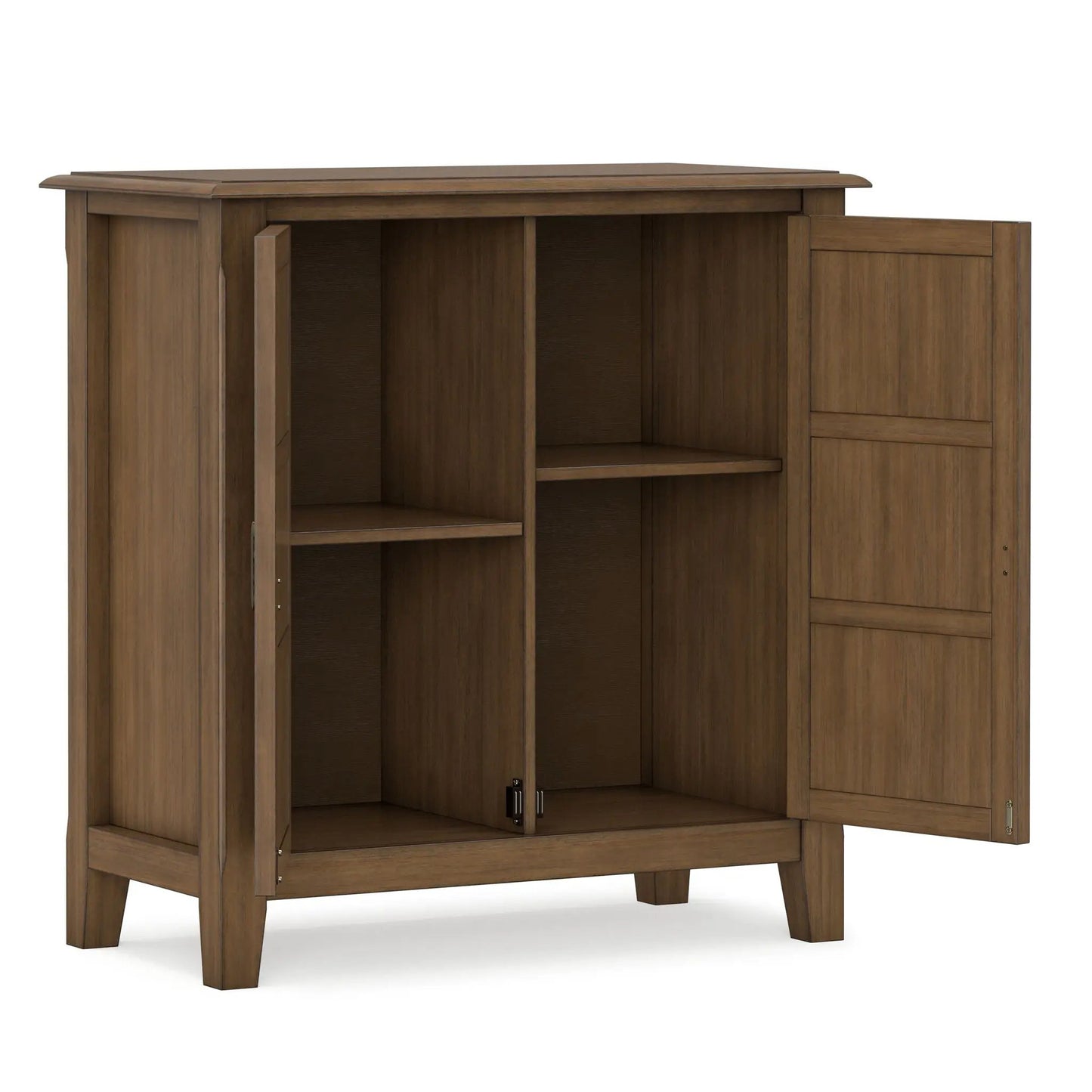 Burlington Handcrafted Low Storage Cabinet by Unique Piece Furniture in warm brown wood on Tampa Home & Garden Store