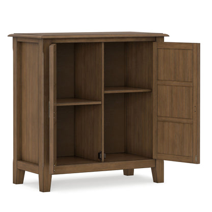 Burlington Handcrafted Low Storage Cabinet in walnut finish with open shelves HouseOfZazla on Tampa Home & Garden Store
