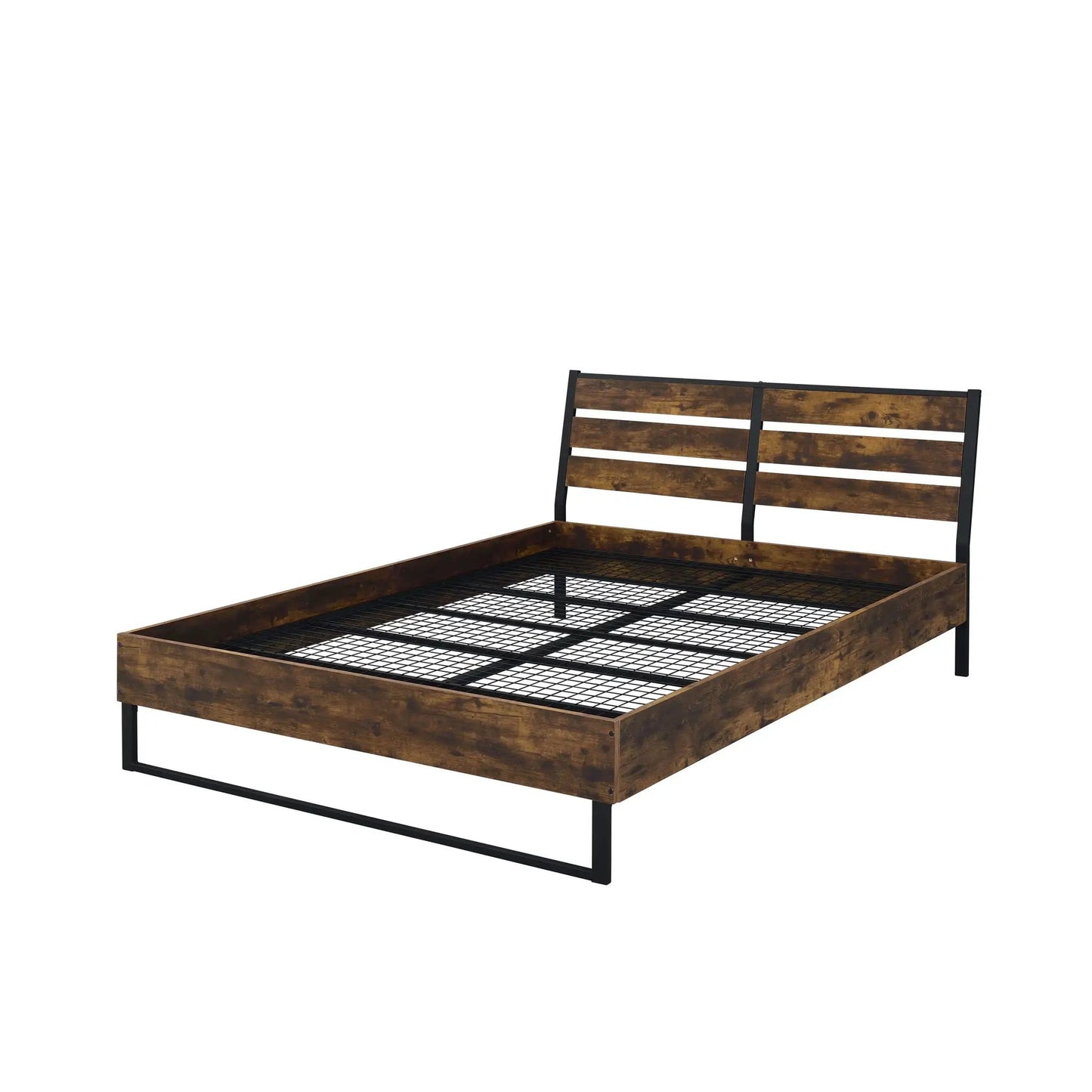 Juvanth Rustic Bed With Industrial Charm