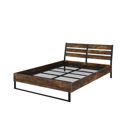 Juvanth Rustic Bed With Industrial Charm