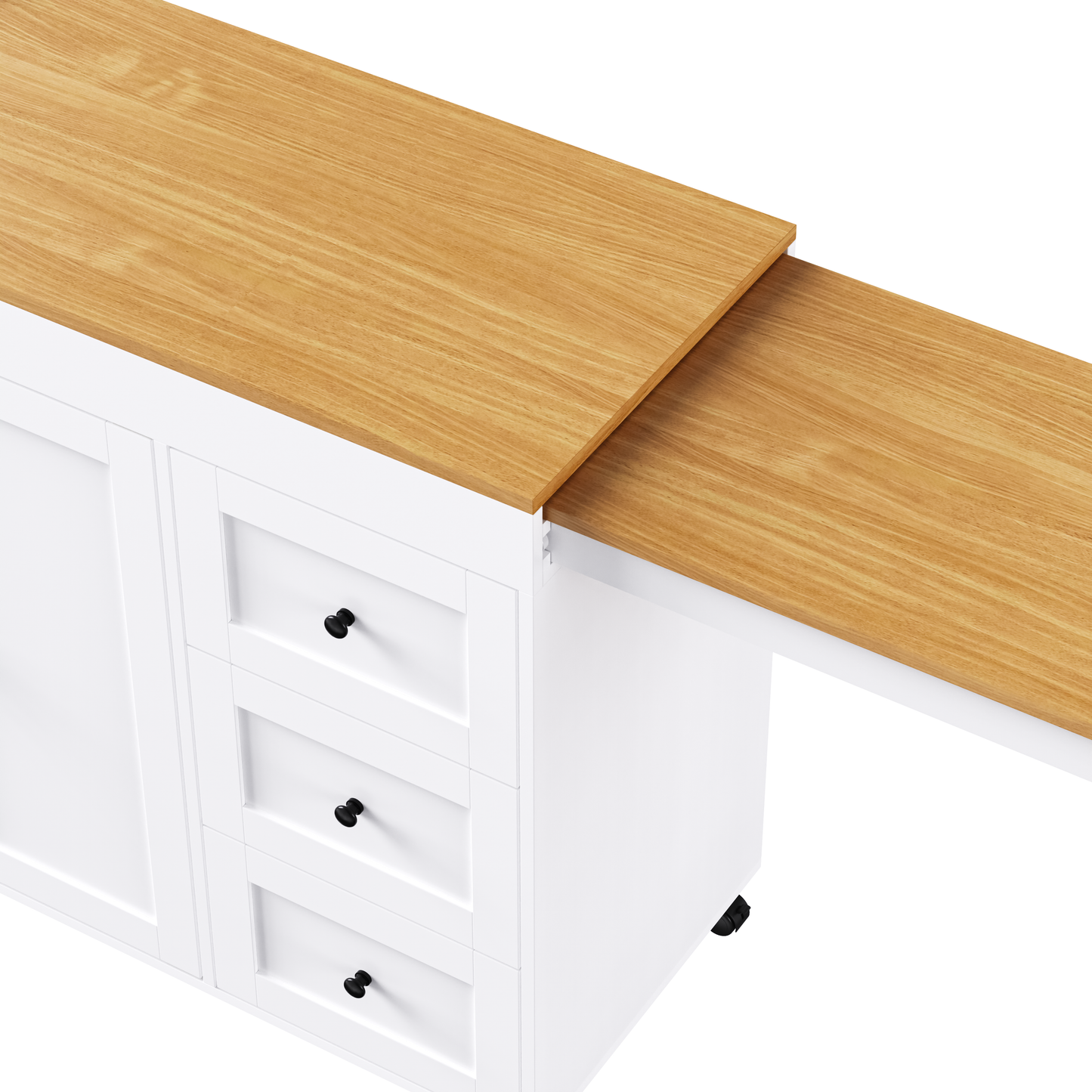 Compact Kitchen Island With Extendable Table