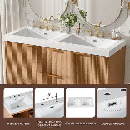 Modern Wall Mounted Vanity and Soft Close Doors