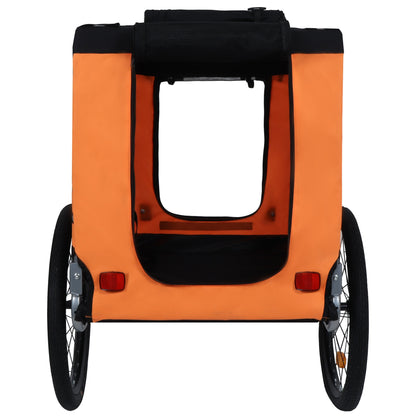 Large folding dog bike trailer orange black all-terrain pet carrier by HouseOfZazla on Tampa Home & Garden Store