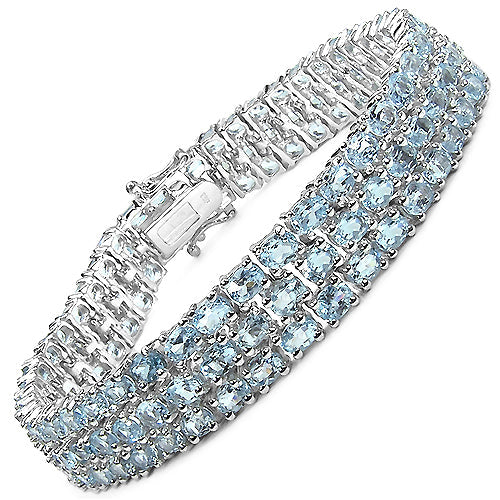 Bracelet 26.20ct genuine blue topaz in .925 sterling silver by Bids.com on Tampa Home & Garden Store